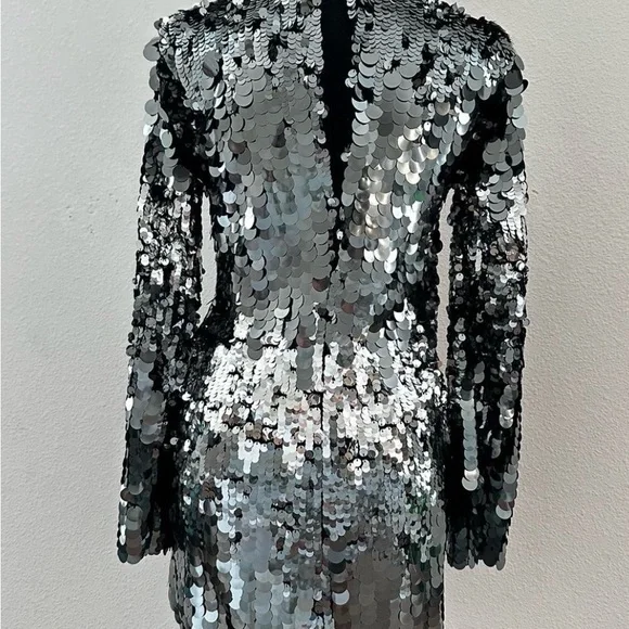 H&M Silver Sequin Mini Dress - Picture 2 of 7